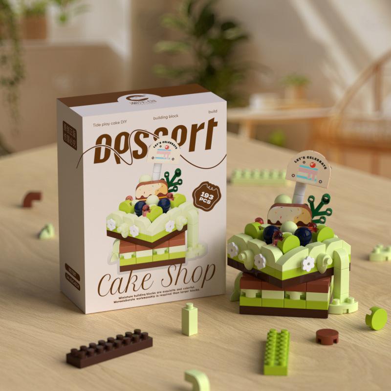 Chaolechuang LEGO-Compatible Birthday Cake DIY Building Blocks - Desktop Ornament Gift Toy