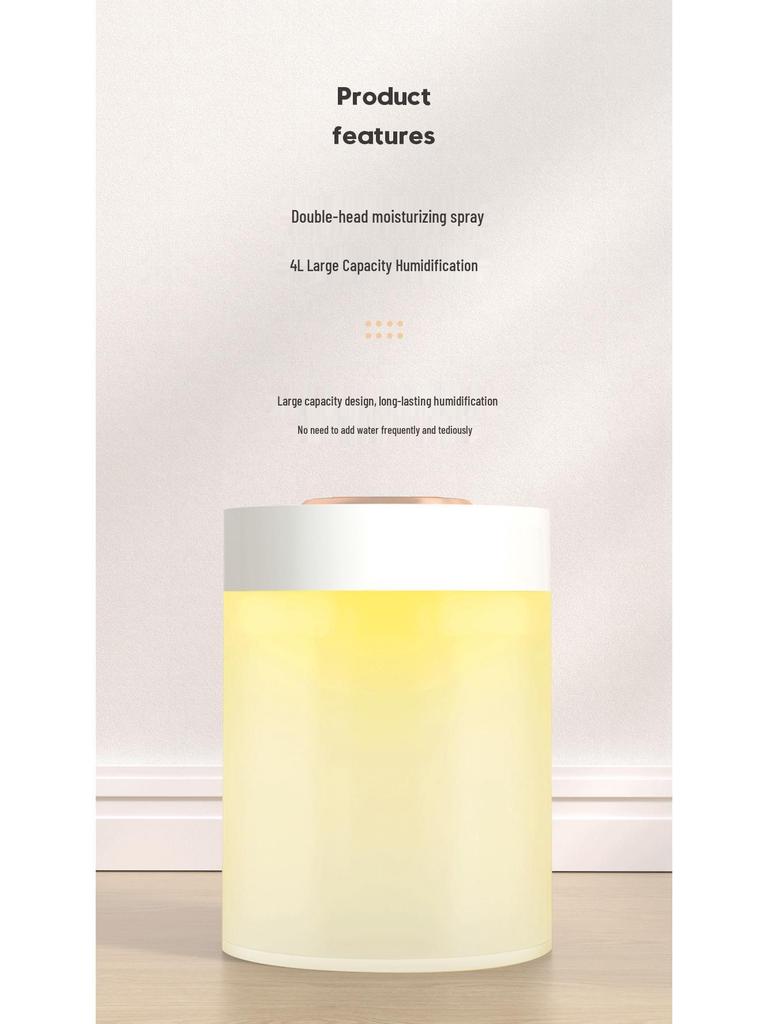 Transparent Round High-Capacity Silent Desktop Humidifier