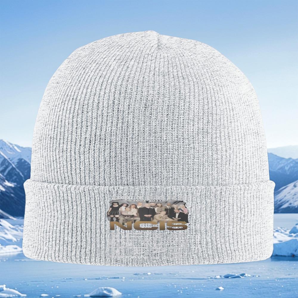 NCIS Cast and SignaturesTwenty Years Men Women Unisex Knitted Hat Beanie Pullover Cap Winter Thermal Warm Christmas Outdoor Cyc