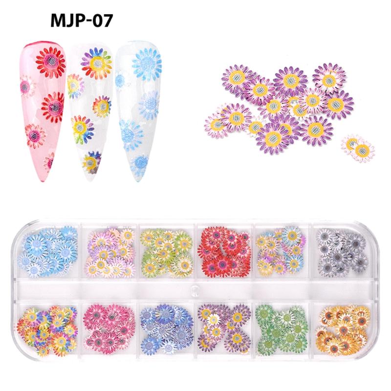 Wood Pulp Nail Art Flower for Butterfly Christmas Nail Art Decals Stickers Halloween Nail Art Manicure Multi Color