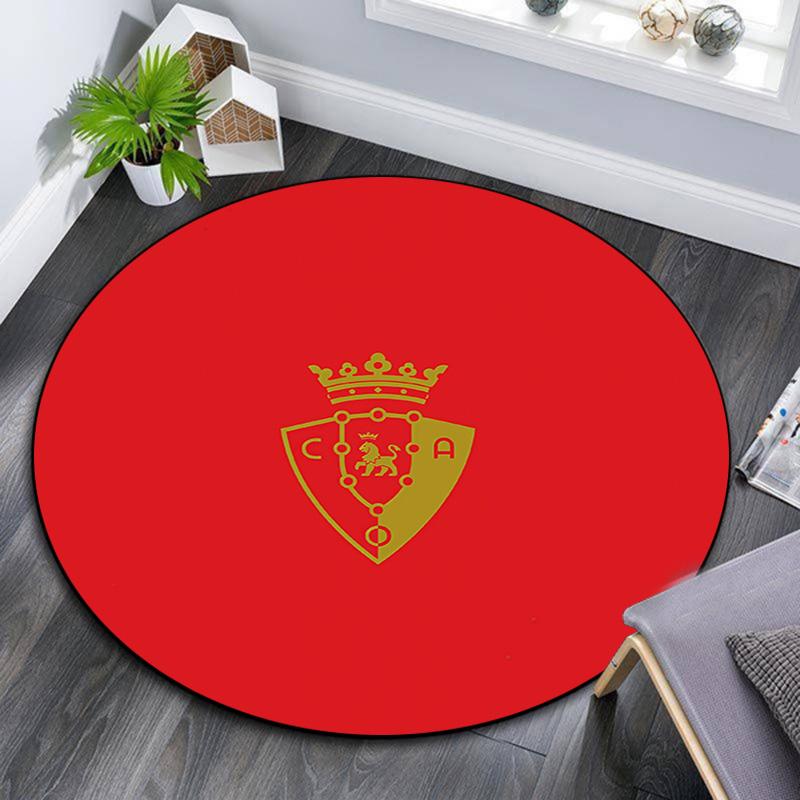 CA Osasuna2 Round Area Rug,Carpet Rug for Living Room Bedroom Sofa Playroom Decor,Non-slip Floor Mat