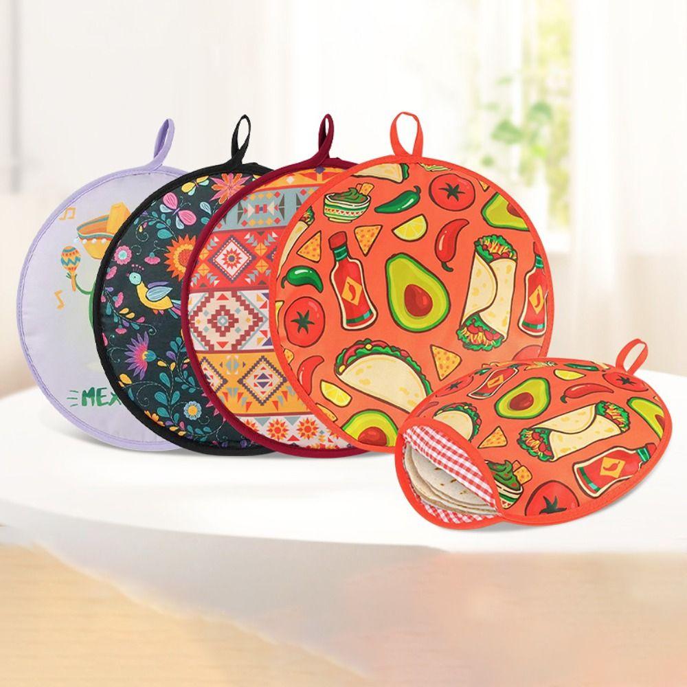 Premium Food Grade Tortilla Warmer Pouch 12 Inch Size Heat Insulation Tortilla Keeper Eco-Friendly Reusable Bento Bag Keeps Warm