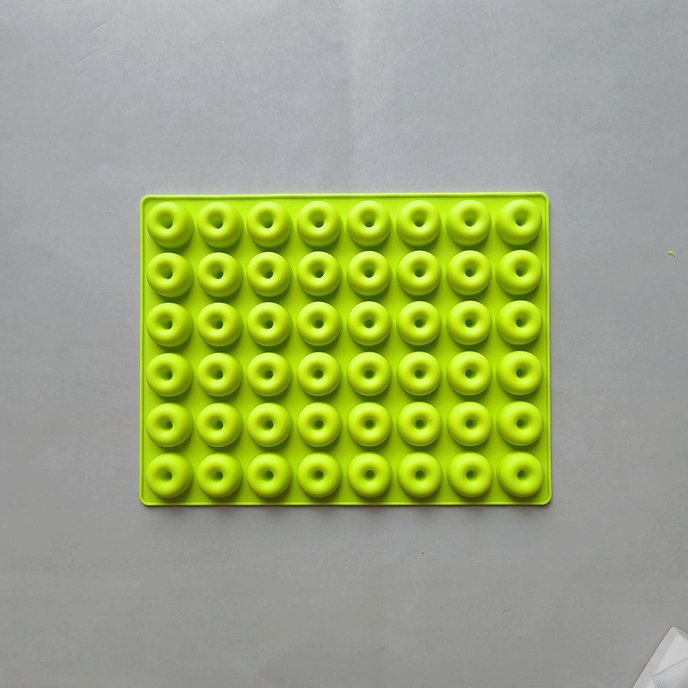 

48 Cavity Mini Donut Silicone Mold DIY Handmade Dropper Mold Candy pudding Chocolate Baking Cake Tool Rectangular жёлтый