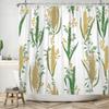 Bohemian Shower Curtain Abstract Art Medieval Tropical Plants Washable Bathtub Shower Curtain with Hook 180x180cm