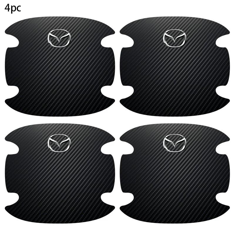 

4 шт./комплект Защитные наклейки на ручки дверей автомобиля от царапин из углеродного волокна для Mazda 3 Alexa CX-30 CX30 CX5 CX 5 CX-5 CX8 CX9 CX4