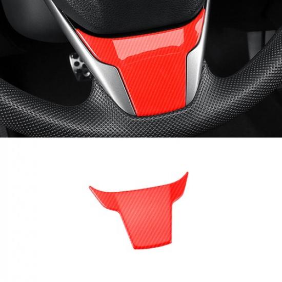 Steering Wheel Strip Panel Cover Trim For Honda Civic 2016- Red Carbon Fiber