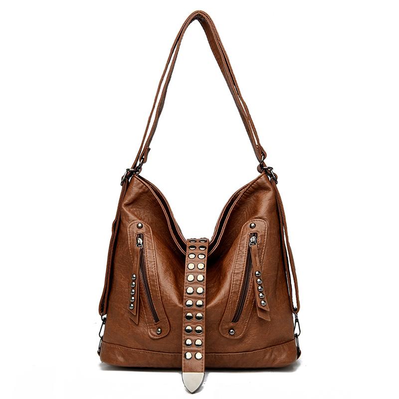 Women Vintage Shoulder Bag High Quality Soft PU Leather Handbags Female Luxury Crossbody Bags Fashion Brand Large Capacity Totes