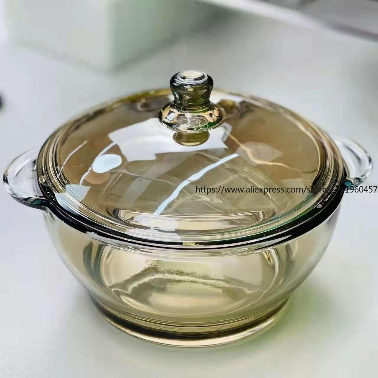 

Бытовой чайник из цветного стекла 1 л, кастрюля с крышкой с двойными ручками, жаропрочное стекло, миска для лапши быстрого приготовления