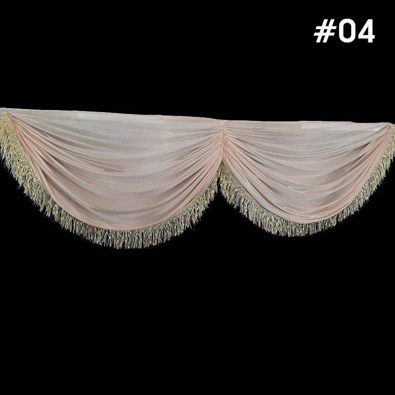 5M Wedding Party Background Drapes Valance Panel Hotel Backdrop Curtain Swag Stage Decor Curtain Head Drapery Ice Silk Swag