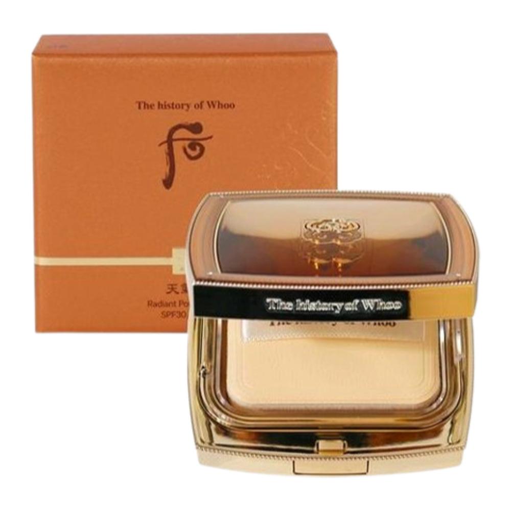 The History of Whoo Cheongidan Radiant Powder Pact SPF30 PA++ Korean Herbal Brightening & Anti-Aging Face Powder K-Beauty (Shade 21/23)