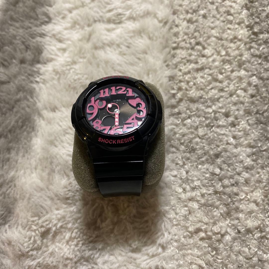 Used CASIO Baby-G BGA-190 Black Pink