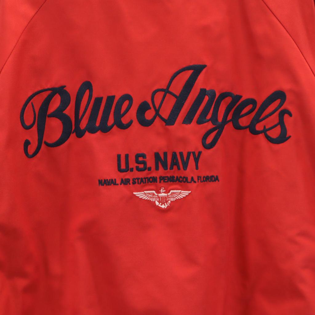 AVIREX BLUE ANGELS utility Jacket 2XL Red Biggs Men's Used