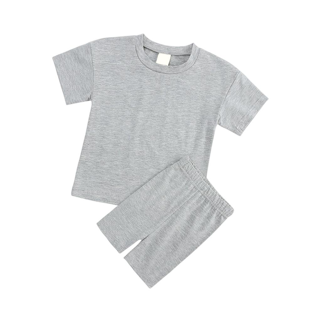 Kid Patriotic Outfit - Short Sleeve & Shorts 2-Piece Set For Girl
