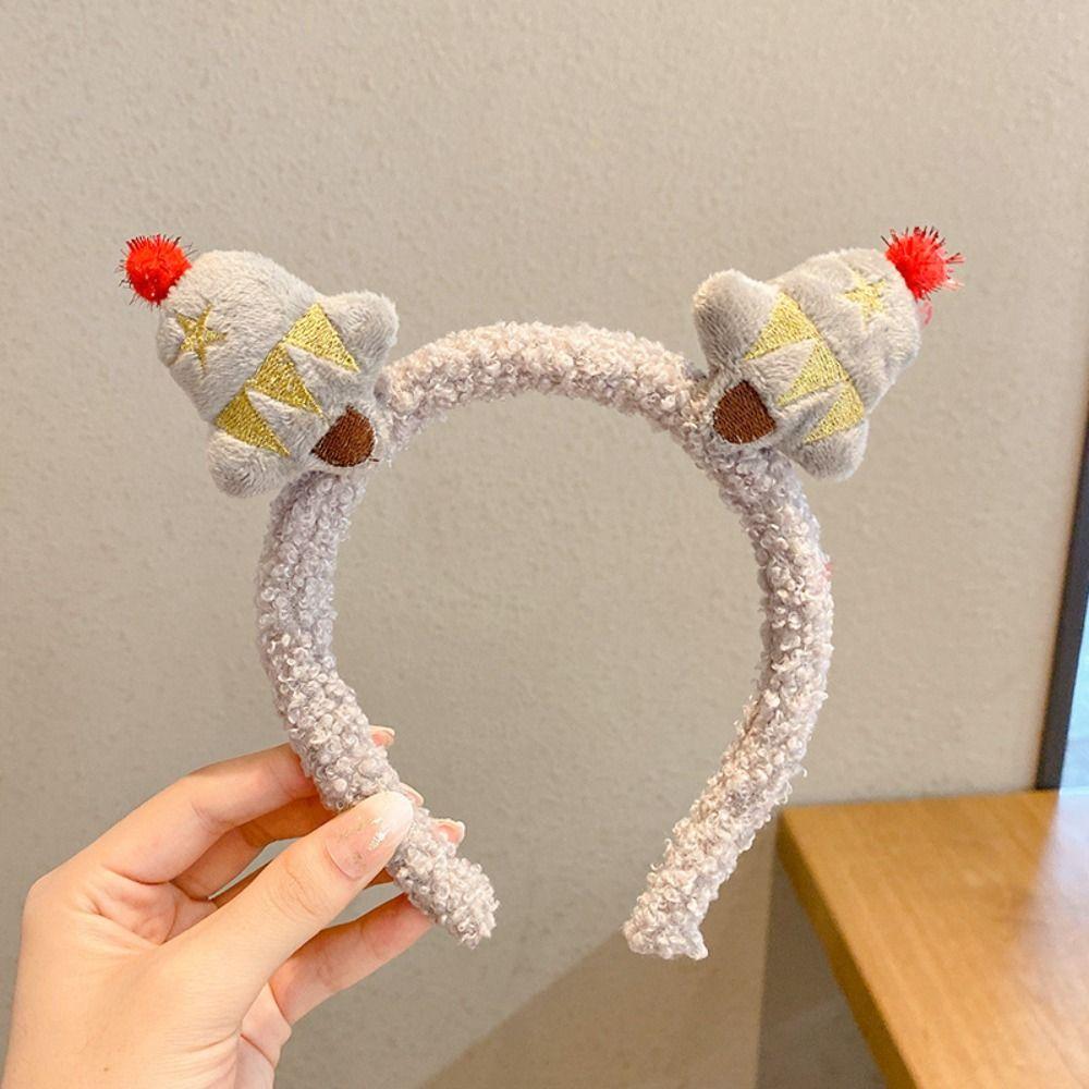 

Cute Christmas Hair Hoop Sweet Festival Hair Accessories Portable Plush Hairpin Women 06