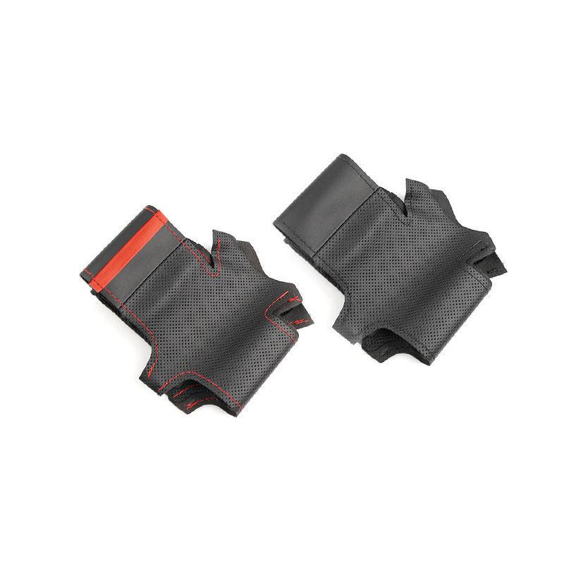 For Hyundai Genesis 2015 2016 Hand Braid Car Interior Accessories Steering Wheel Microfiber + Perforated Leather Cover Trim