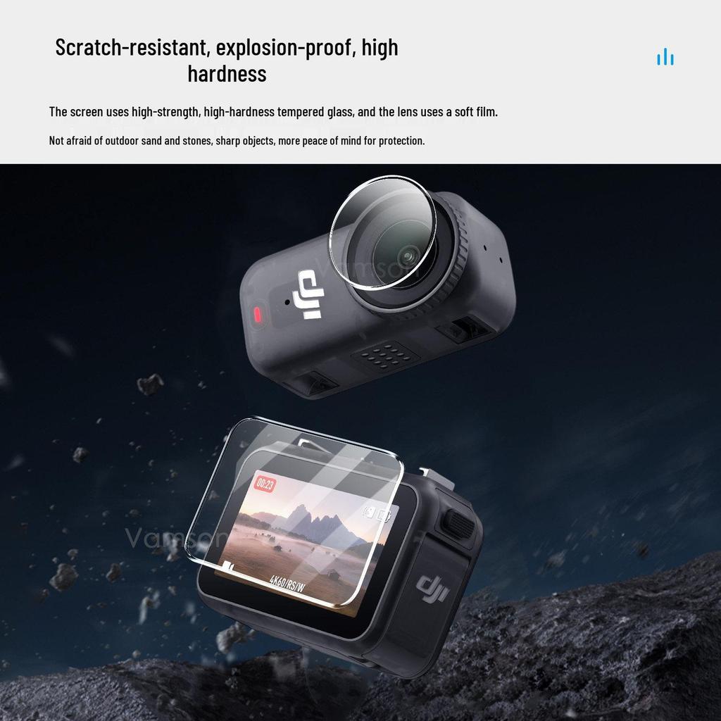 DJI Osmo Nano HD Explosion-Proof Tempered Film & Selfie Stick for Action Camera