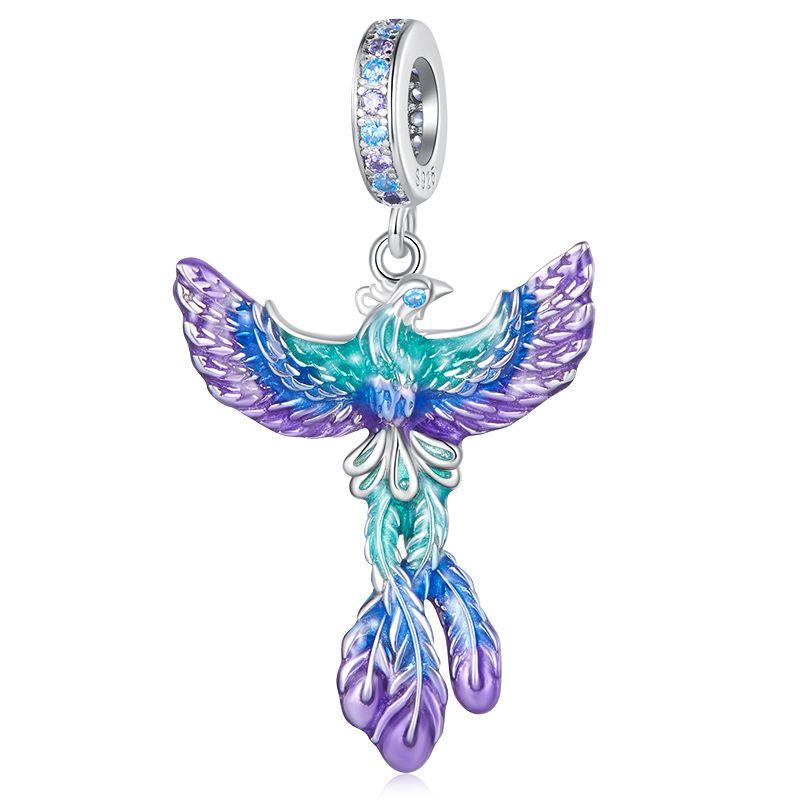 WOSTU 925 Sterling Silver Unique Phoenix Open Ring For Women Original Luxury Animal Justable Rings Xmas New Year Jewelry Gift