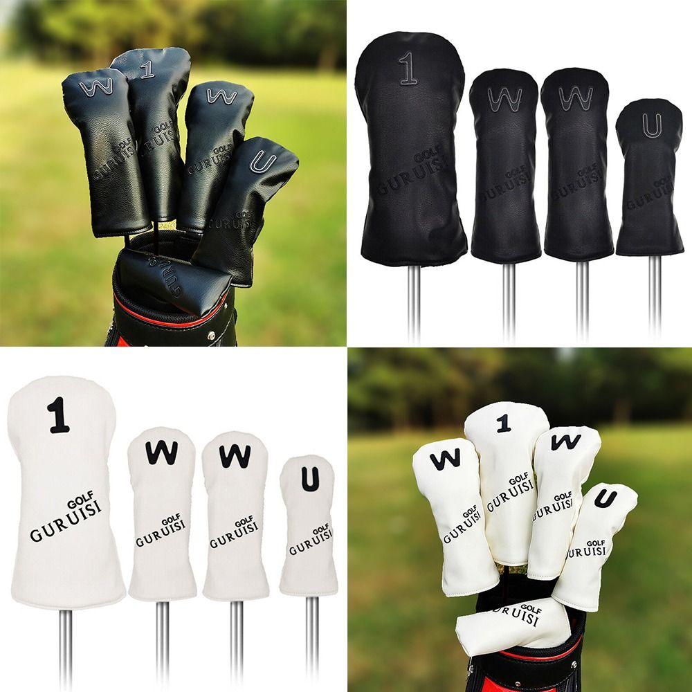 PU Leather For Driver Golf Club Cover Golf Rod Sleeve Fairway Putter Golf Woods Head Cover