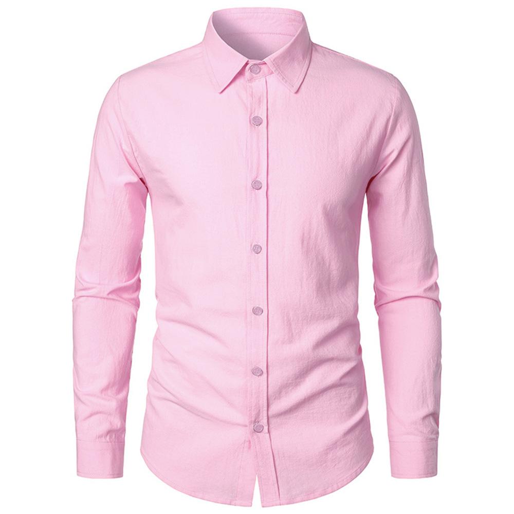 Cotton Linen Shirt for Men Slim Fit Tops Long Sleeve Business Shirt Spring Autumn Casual Formal Men's Shirts