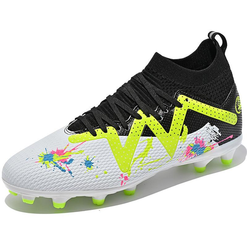 Football shoes Men's high-top broken nails Middle-aged children's students Youth men's competition training shoes AG training shoes