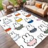 Miffy Print Rug, Washable Floor Carpet, For Entryway Dorm Laundry Room Office Study, Home Decor Birthday Christmas Gift