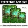 2D Magical Forest Tapestry, Enchanted Mushroom Butterfly Wall Decor for Birthday Party