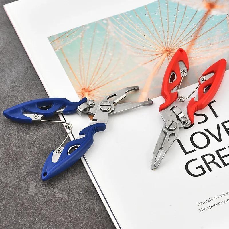 Multi-Function Fishing Pliers Stainless Steel Hook Remover Braided Line Scissors Outdoor Line Cutting & Split Ring Fishing Tools