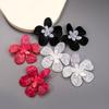 Multi-Colored Flower Earrings, Exaggerated Personality Five-Petal Flower Resin Earrings, High-End Design Floral Stud Earrings For Women