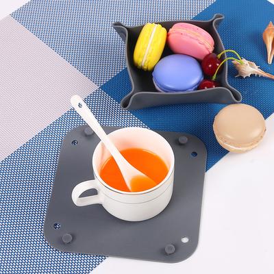 1PC Multi-purpose Silicone Coaster Anti-Scalding Mat Anti-slip Pot Snack Fruite Storage Tray Desktop Organizer Mat Home Decor