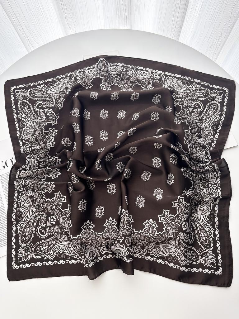 Fashion Print Silk Hairbands Scarf Women Spring New Elagant Floral Bandana Neck Kerchief Head Bands Foulard Female Scarfs