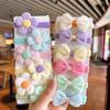 12PCS Sweet Flower Bow Hair Ties Elastic Hair Bands for Girls Women Princess Style Hair Accessories
