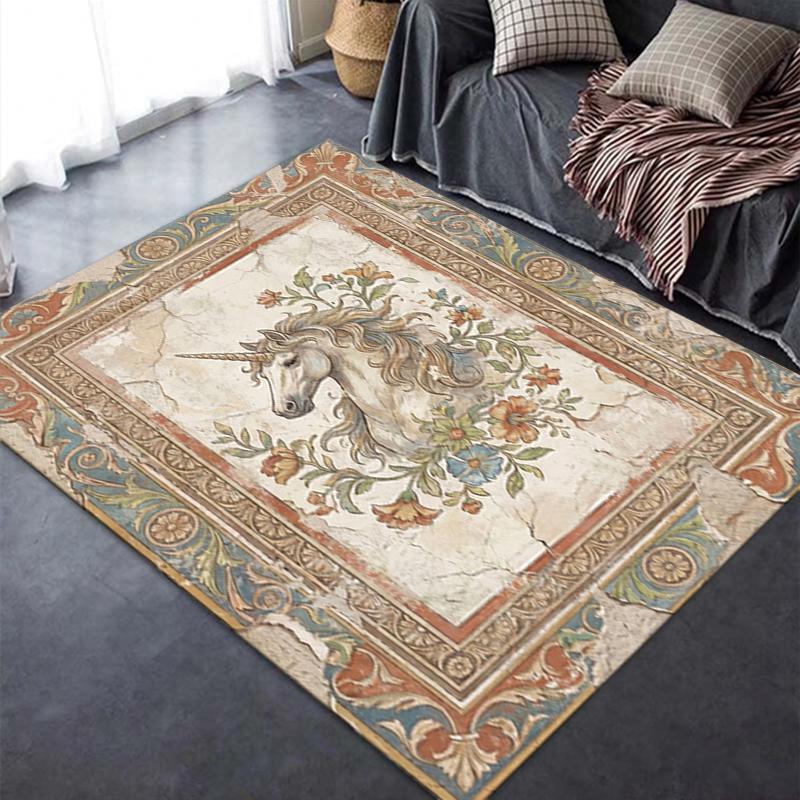 2025 New Unicorn Animal Carpet Rug for Living Room Bedroom Home Sofa Decoration,Kids play Non-slip Floor Mat142