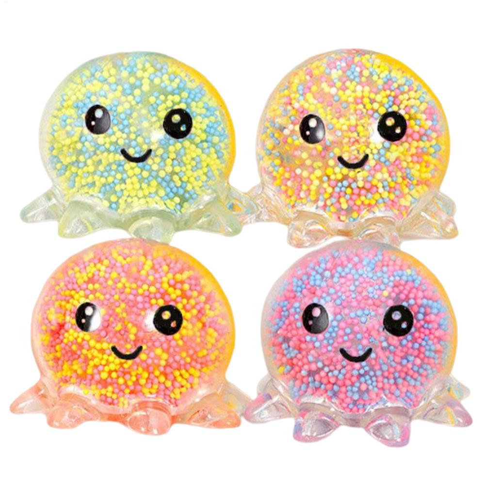 Glowing Light Squid Vent Ball Squeeze Decompressions Toy Bubble Octopus Ball Stress Relief Sensory Bubble Octopus Ball