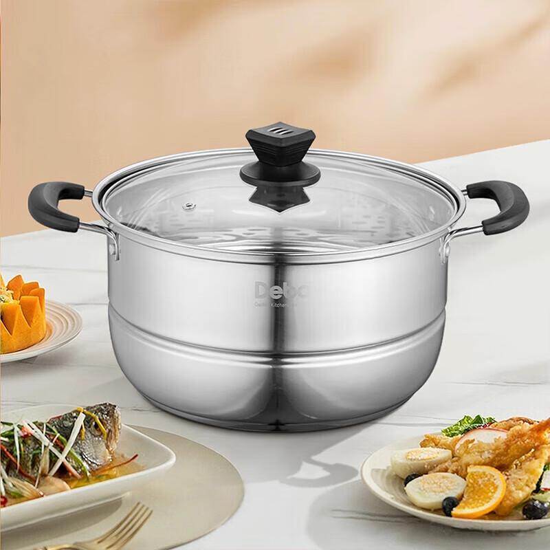 

Debo 28cm Stainless Steel Soup Pot and Steamer