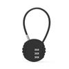 Cookie Shape Wire Rope Password Lock Zinc Alloy Code Lock NEW 3 Dial Digit Password Padlock