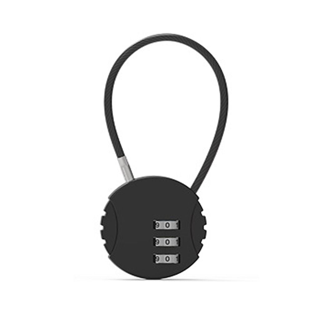 Cookie Shape Wire Rope Password Lock Zinc Alloy Code Lock NEW 3 Dial Digit Password Padlock