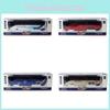 Model Bus Travel Alloy Toy With Light Sound For Kids Playroom And Gift Use
