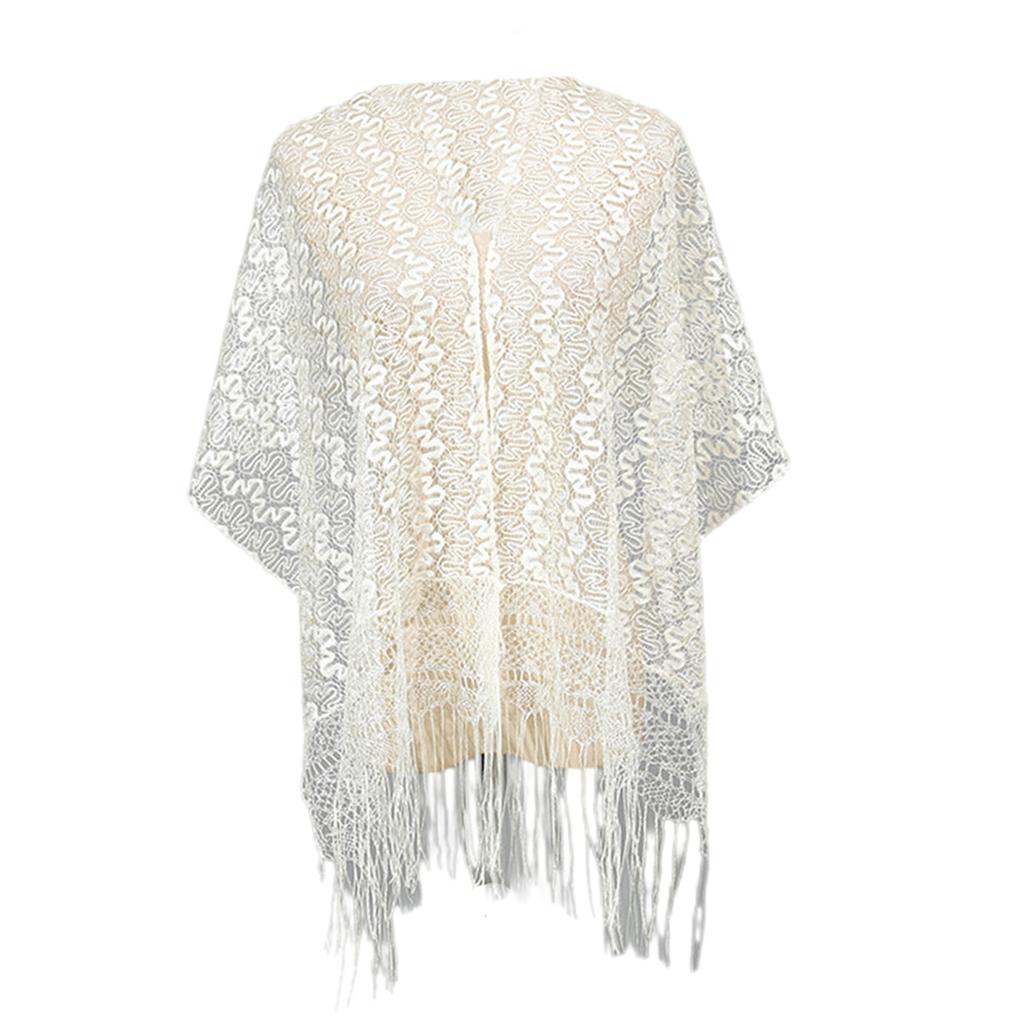Delicate Laces Shawl Beach Vacation Shawl Versatiles Laces Elegant Women Shawl for Evening Parties and Celebrations