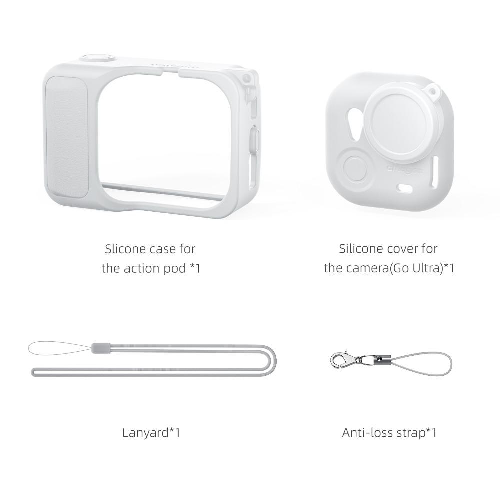 Scratch-proof Protective Case Silicone Lens Cap for Insta360 Go Ultra Action Camera Accessories