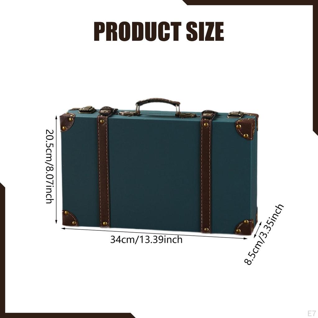 Antique Suitcase Decorative Storage Box Ornaments Old Fashion Chests Luggage Case