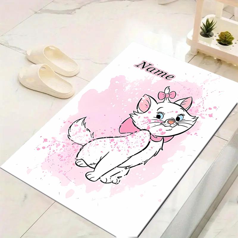 Custom 1Pc Pink Hearts Cats Rug Office Carpet Indoor Outdoor Entrance Doormat Nonslip Soft And Comfortable Living Room D916119
