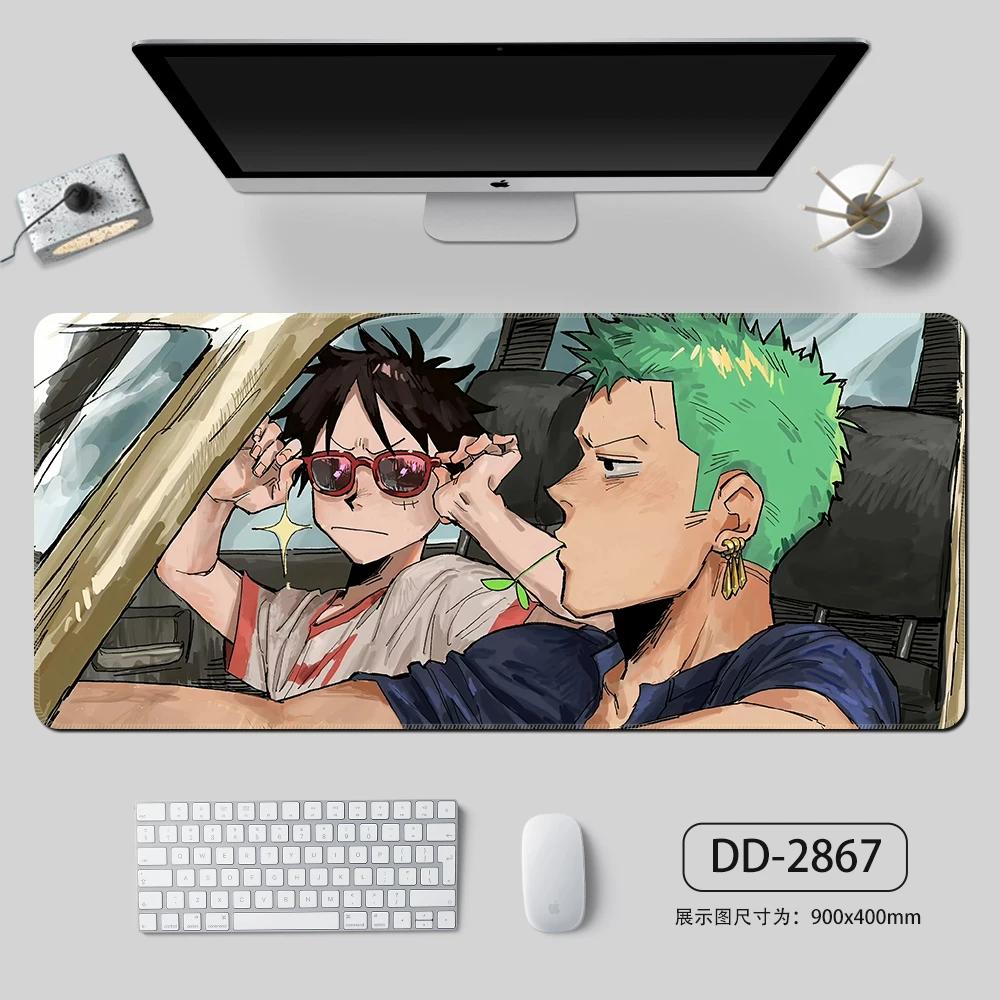 High Definition ONE PIECE Mouse Pad Oversize Boy Hot Blood Animation E-sports Keyboard Pad  Monkey D. Luffy Roronoa Zoro Computer Table Mat Animation