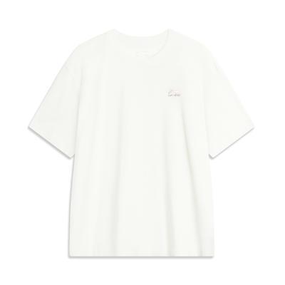 Camiseta Confortável de Gola Redonda Casual Simples Solta Pulôver Respirável Manga Curta Tops Masculinos Off-White AHSU627-3