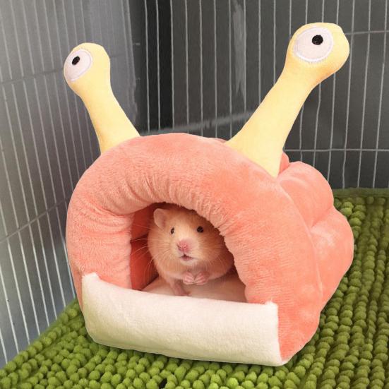 Cozy Hamster Sleeping House Snail Shape Thickened Dwarf Rabbit Chinchilla Hedgehog Ferret Hideaway Hide Hut Cage Accessories