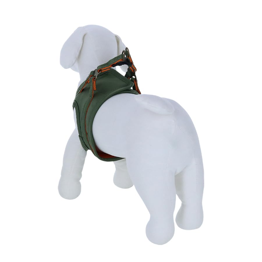 Avirex MA-1 Harness | Dog Harness, Adjustable Size, Training, Walking, Outings, Anti-Pulling, Easy On/Off (Khaki, Size M)