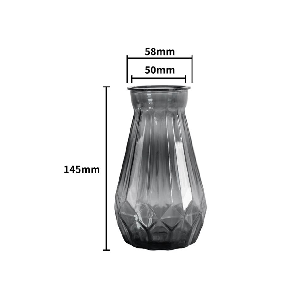 Plant Pot Transparent Vases Hydroponic Flower Vases Diamond Shaped Plastic Vase Home Decor Ornaments Modern Home Decoration