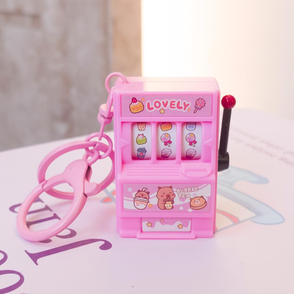 

Milk tea series fruit machine keychain egg twisting machine blind box present student pouch hanging decoration