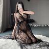 Sexy Lingerie Temptation Lace Transparent Long Skirt Bed Free suit