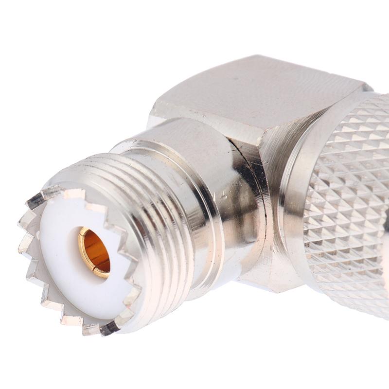 Uhf Male Pl-259 Pl259 To Uhf Female So-239 So239 Angle 90 Rf Adapter Connector
