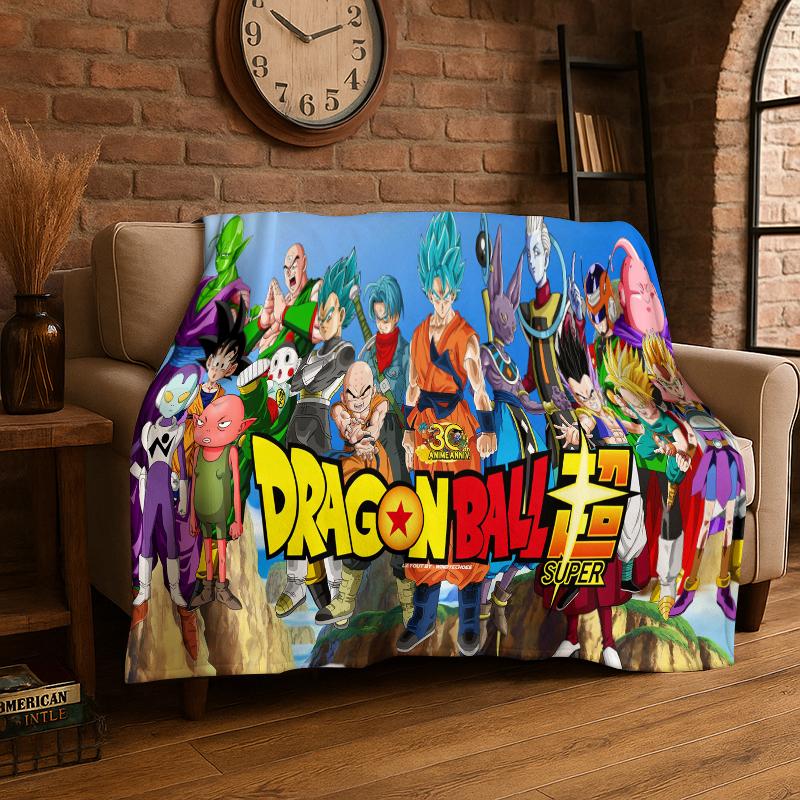 

Мультяшное одеяло из фланели Dragon Ball Аниме Игра Мягкое Теплое Плед для Спальни Гостиной Кровати Путешествия Кемпинга Пикника Ребенка 75x90cm